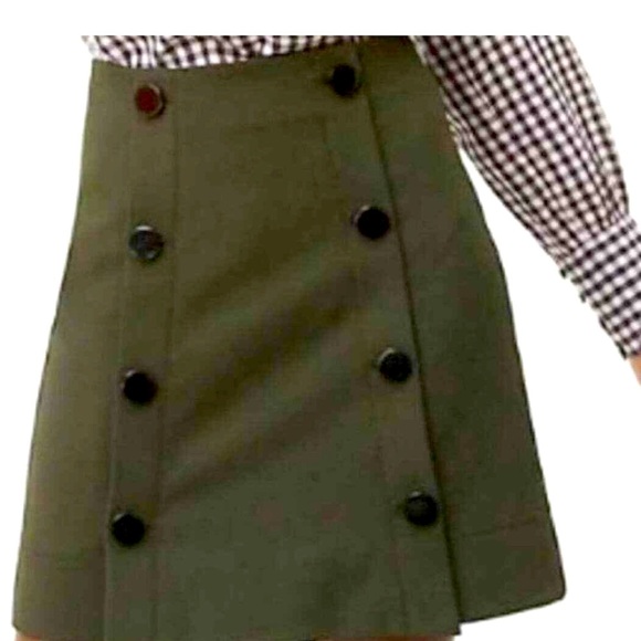 LOFT Green Mini Pencil Skirt for Work - Picture 9 of 9